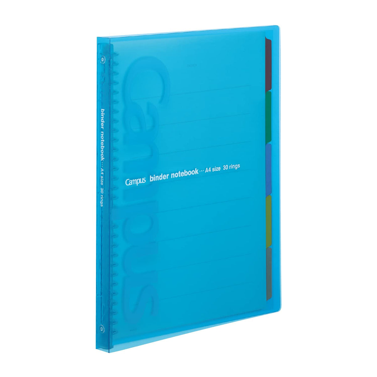 Kokuyo Campus Slide Binder with 5 Tab Dividers, Slim Type, A4, 30 Holes, Up to 65 Sheets