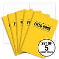 Elan Publishing Company Field Notebook/Pocket Journal - 3.5"x5.5" - Yellow - Dot Graph