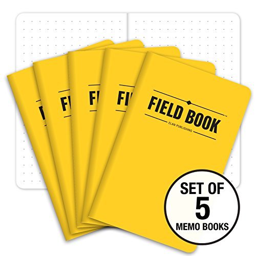 Elan Publishing Company Field Notebook/Pocket Journal - 3.5"x5.5" - Yellow - Dot Graph