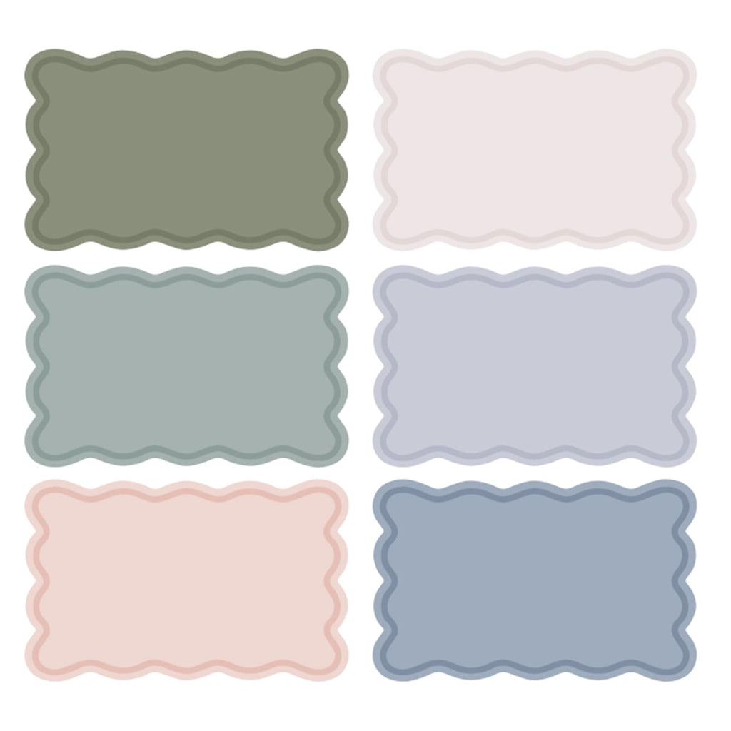 Whaline 120Pcs Muted Color Scalloped Index Cards, 3 x 5 Inch