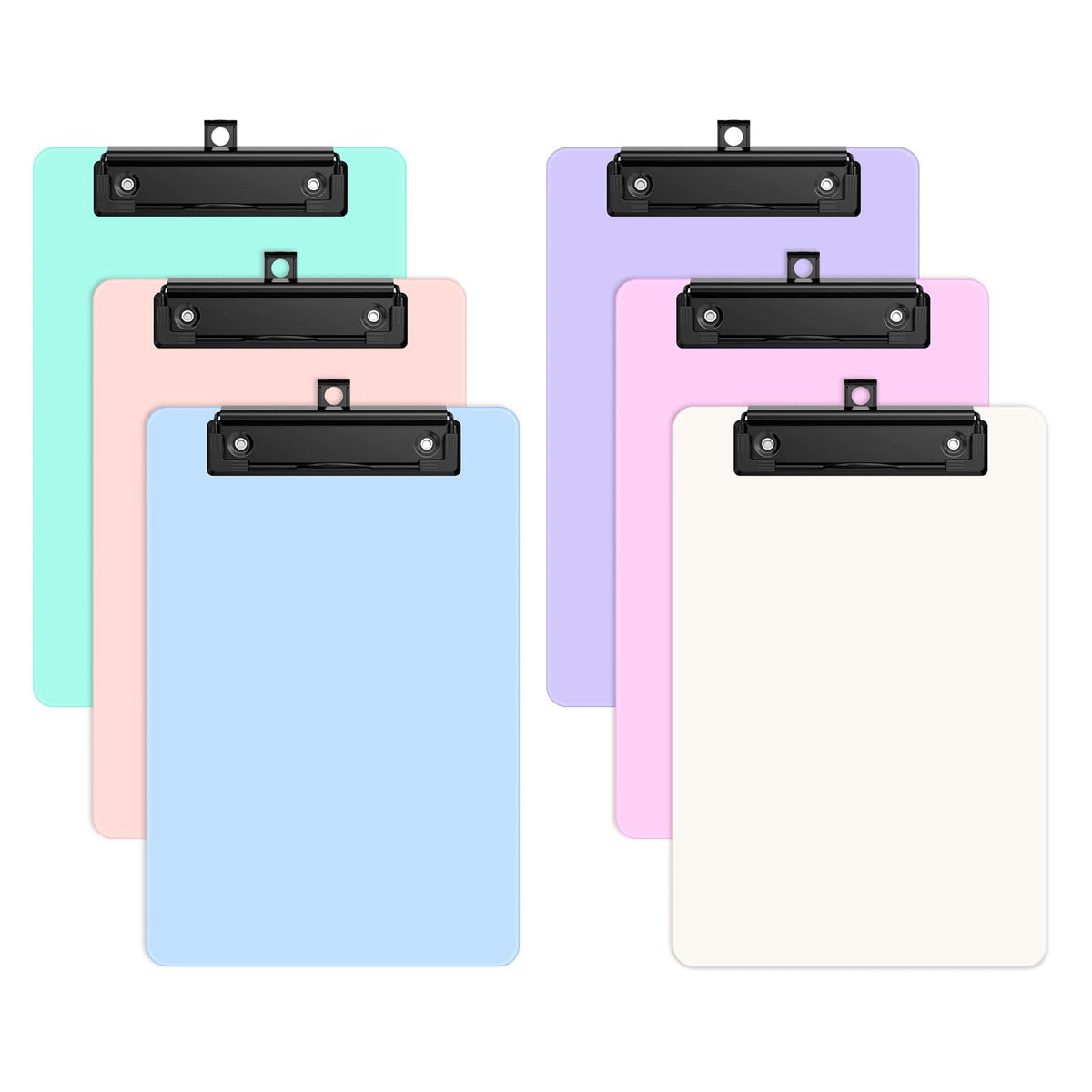 6 Pack Colorful Small Clipboard, A5 Mini Clip Board