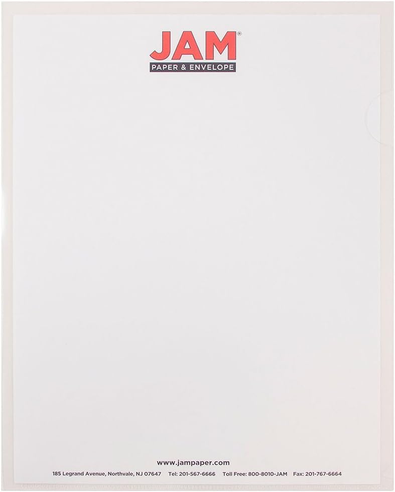 JAM PAPER Plastic Sleeves - Letter Sized - 9 x 11 1/2 - Clear Project Pockets - 12 Page