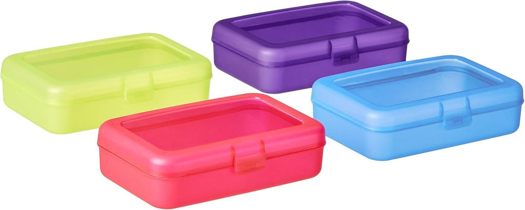 Amazon Basics 4-Pack Large Pencil Cases, Storage Organizer