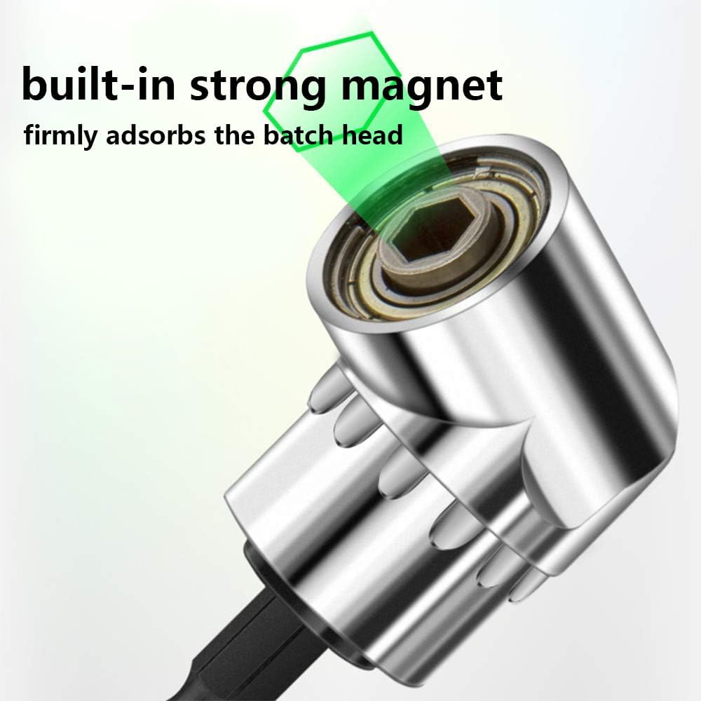 105 Degree Right Angle Drill Adapter,1/4" Hex Shank Driver Angle Drill Attachment