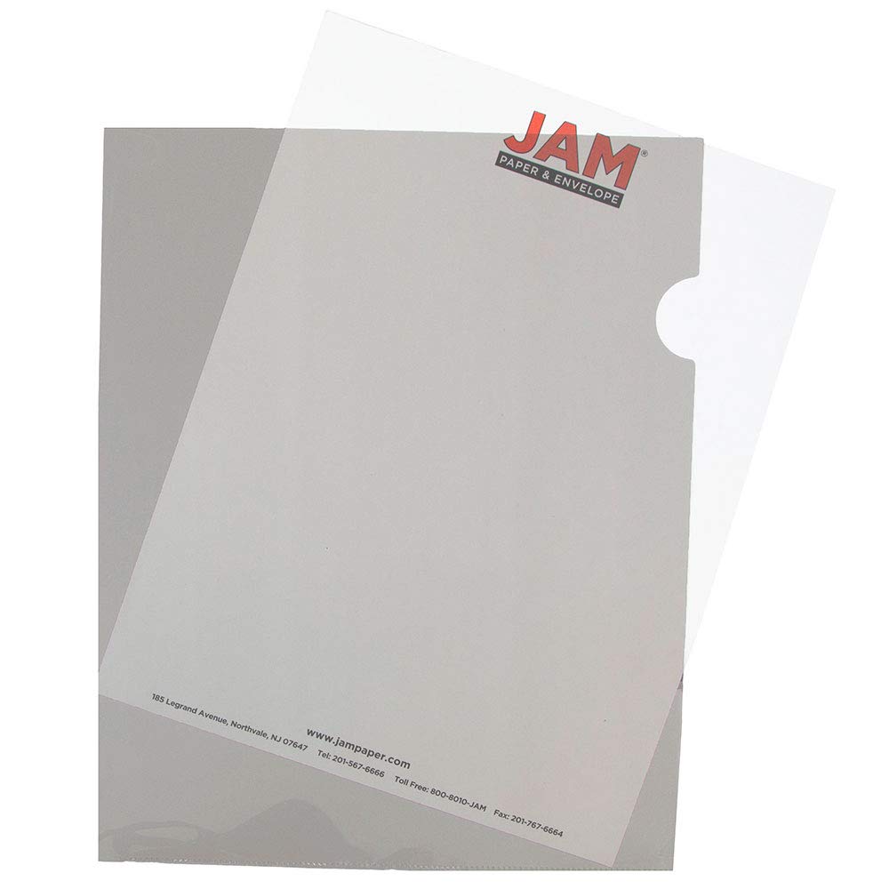 JAM PAPER Plastic Sleeves - Letter Sized - 9 x 11 1/2 - Clear Project Pockets - 12 Page
