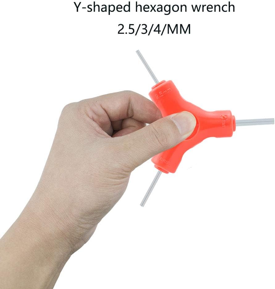 YOUMI Bicycle Wrench Tool, Y-Shaped External Three-Way Hexagon 2.5/3/4/MM 5/6/8MM