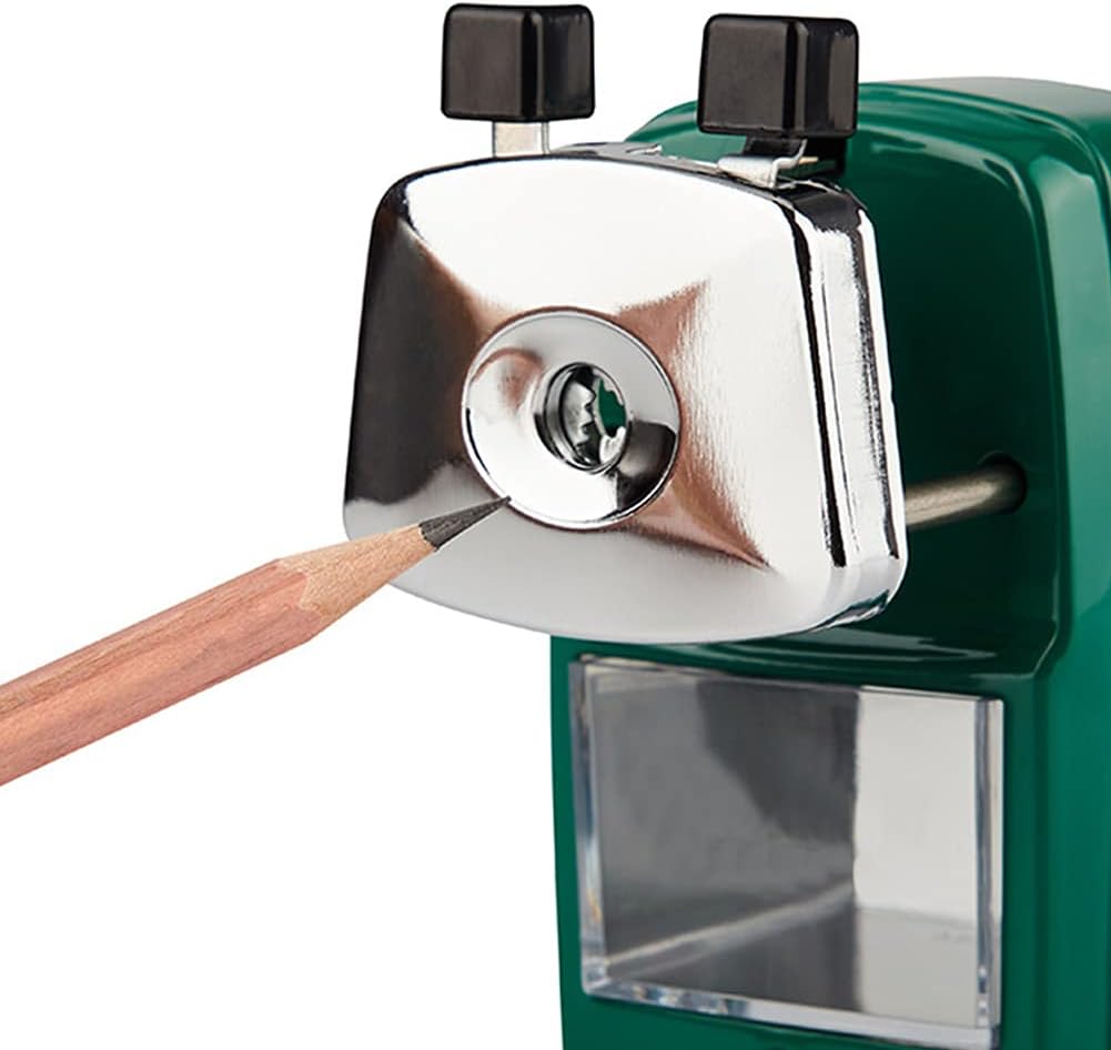 Pencil Sharpener, School Office Manual Desktop Sharpener for Standard and Jumbo Pencils