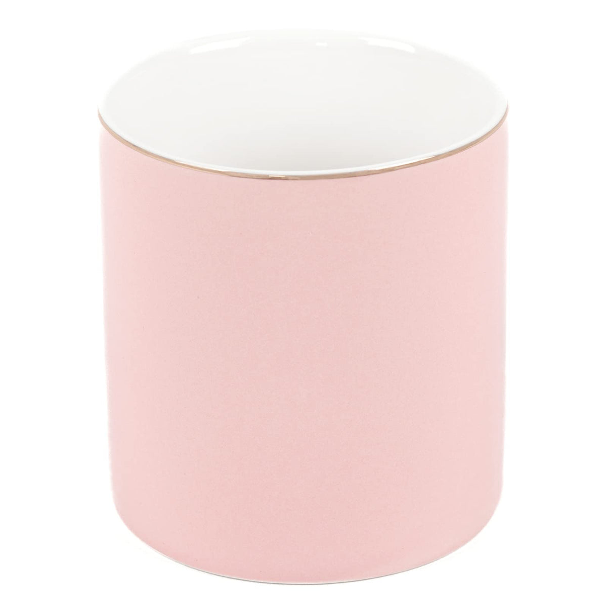 HANKOR Ceramic Pencil Holder for Desk - Cute Gold Trim Pen Aesthetic Makeup Brush Cup
