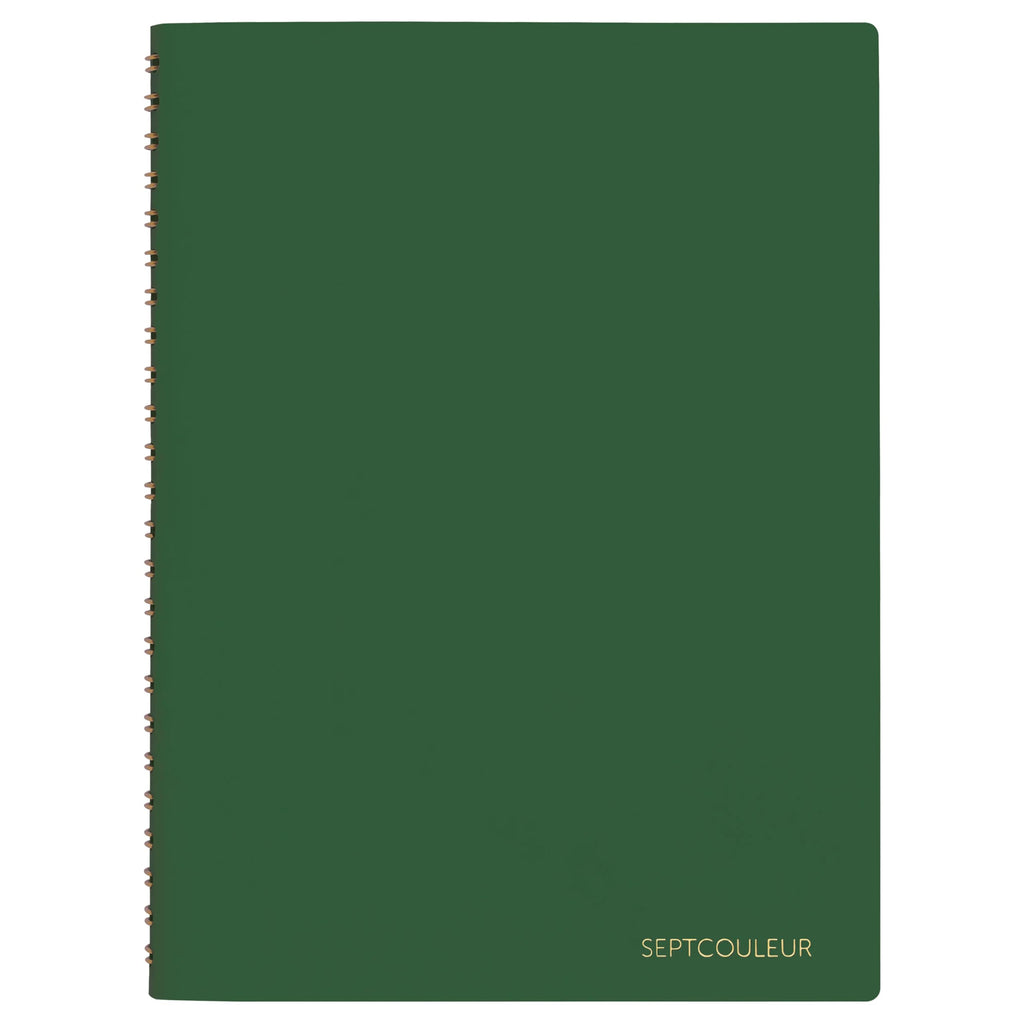 Maruman Septcouleur Spiral Notebook, 200 Pages, A5 3mm Grid, Blue