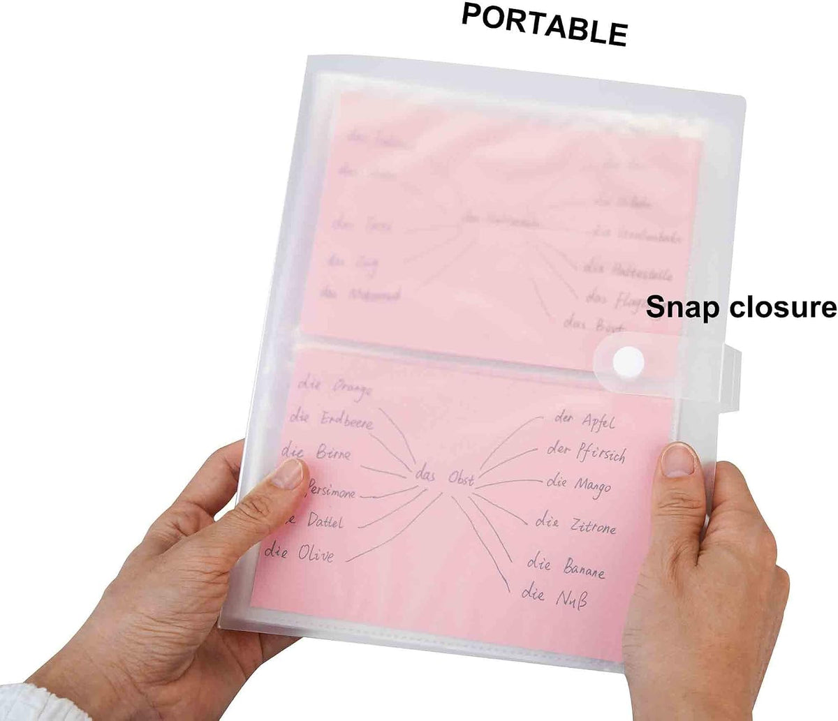 4x6 Index Cards Clear Plastic Holder Organizer Pouches Book Binder 40 Page Hold 160 Cards