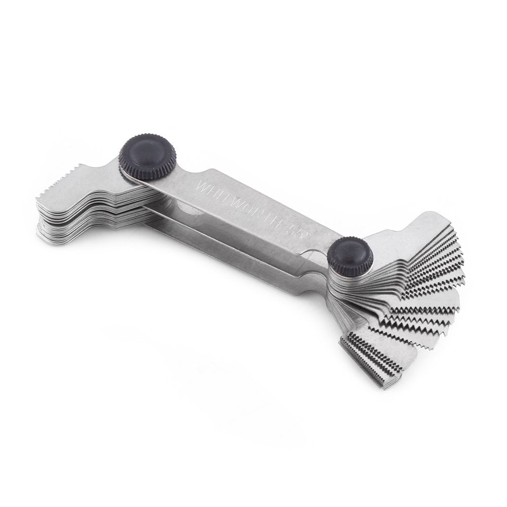 52Pcs Stainless Steel Thread Measuring Gage, Screw Thread Measuring Gage Pitch Measuring