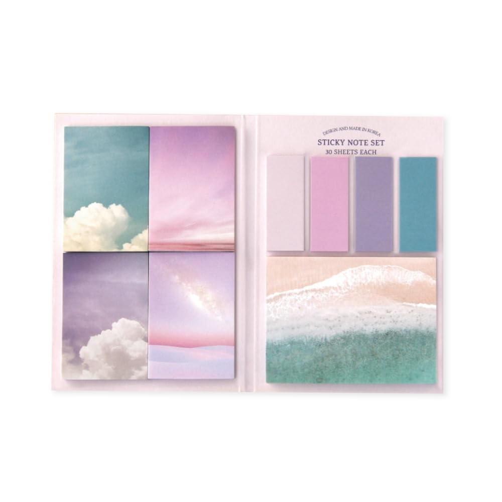 Monolike Color Palette Sticky Grid 300 C Set 4p - Self-Adhesive Memo Pad 30 Sheets