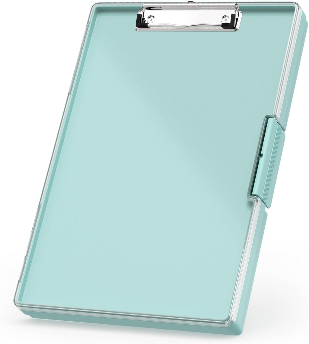 Rimilak Clipboard with Storage,8.5x11 2 Compartment Clip Board, Dark Green