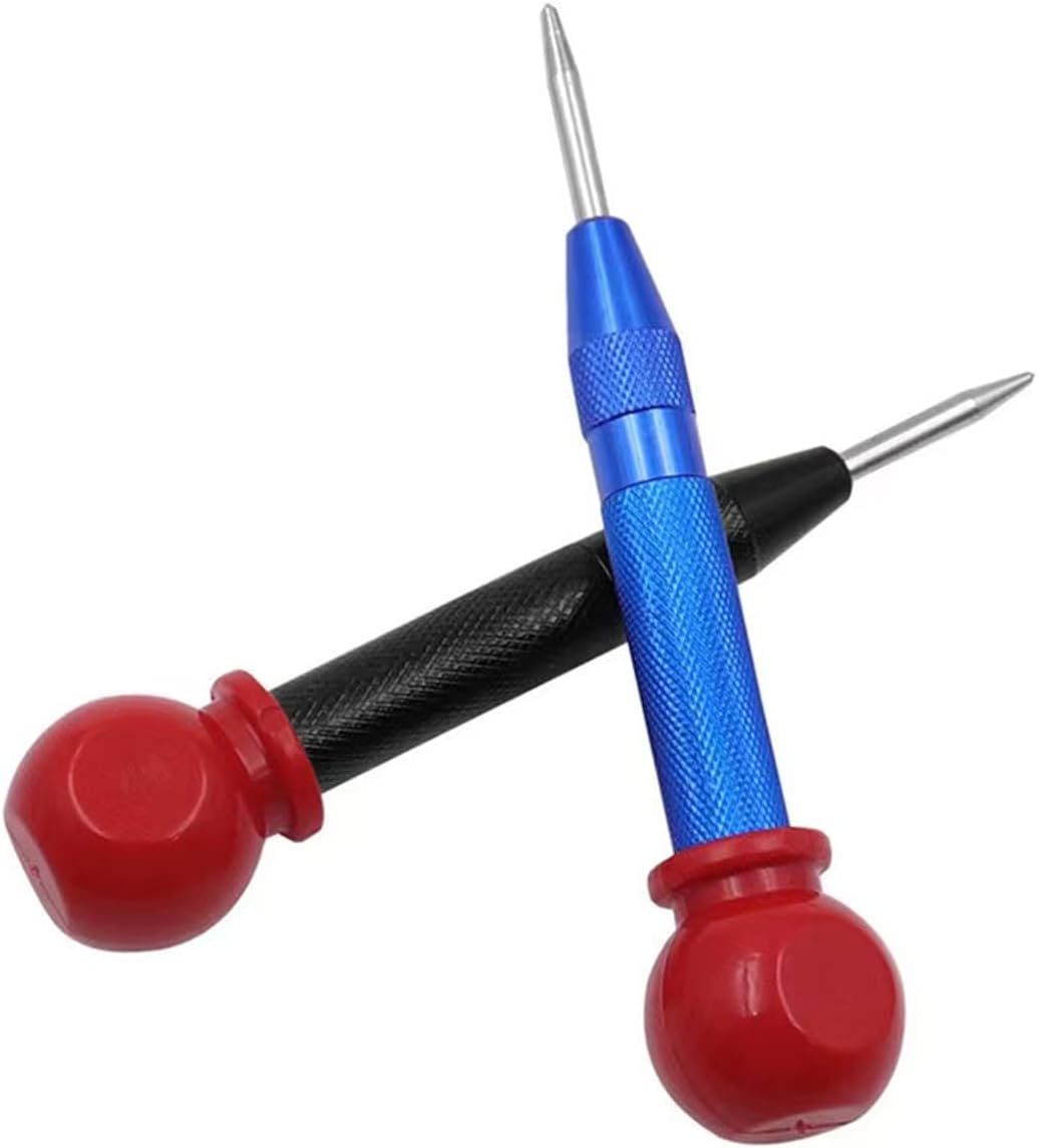 5Pieces Automatic Center Punch 5 Inch Center Hole Punch Adjustable Spring Loaded Metal