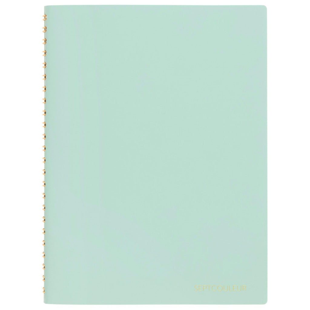 Maruman Septcouleur Spiral Notebook, 200 Pages, A5 3mm Grid, Blue