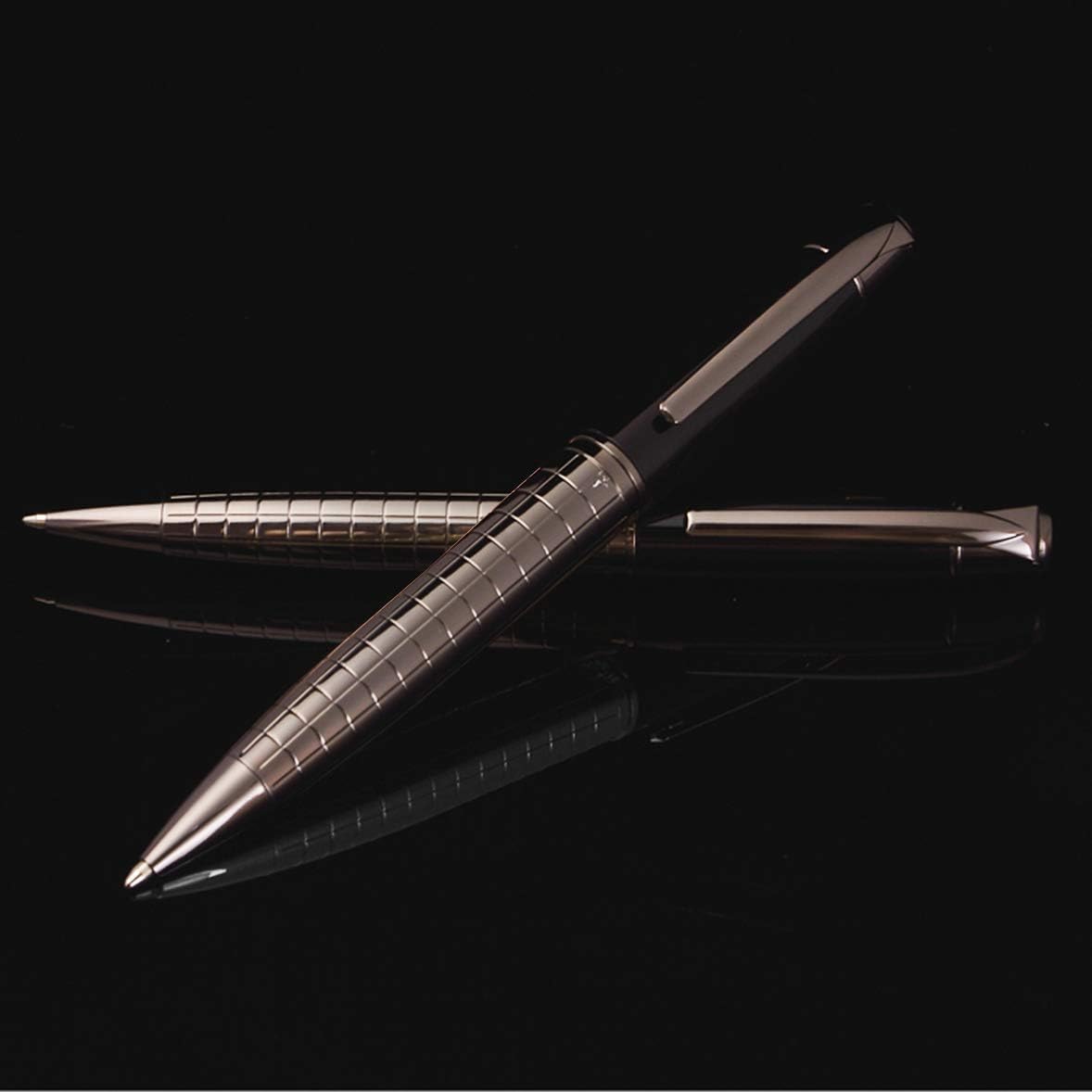 Obacle Ballpoint Pens Black Pens Medium Ball Point 1.0mm Smooth Writing Grip Metal