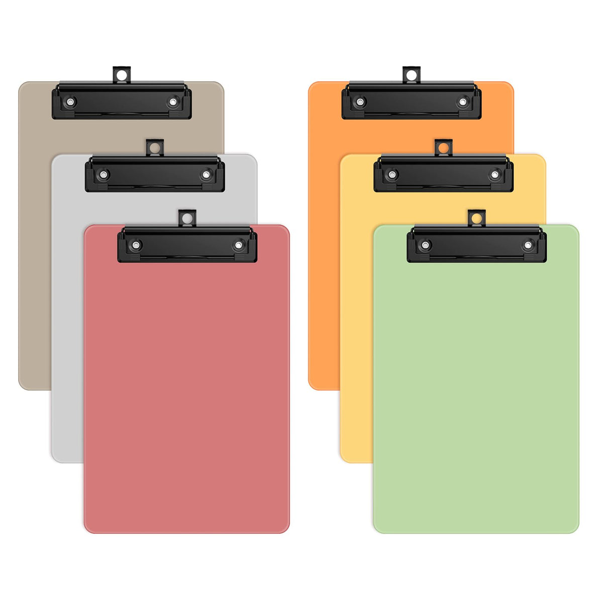 6 Pack Colorful Small Clipboard, A5 Mini Clip Board