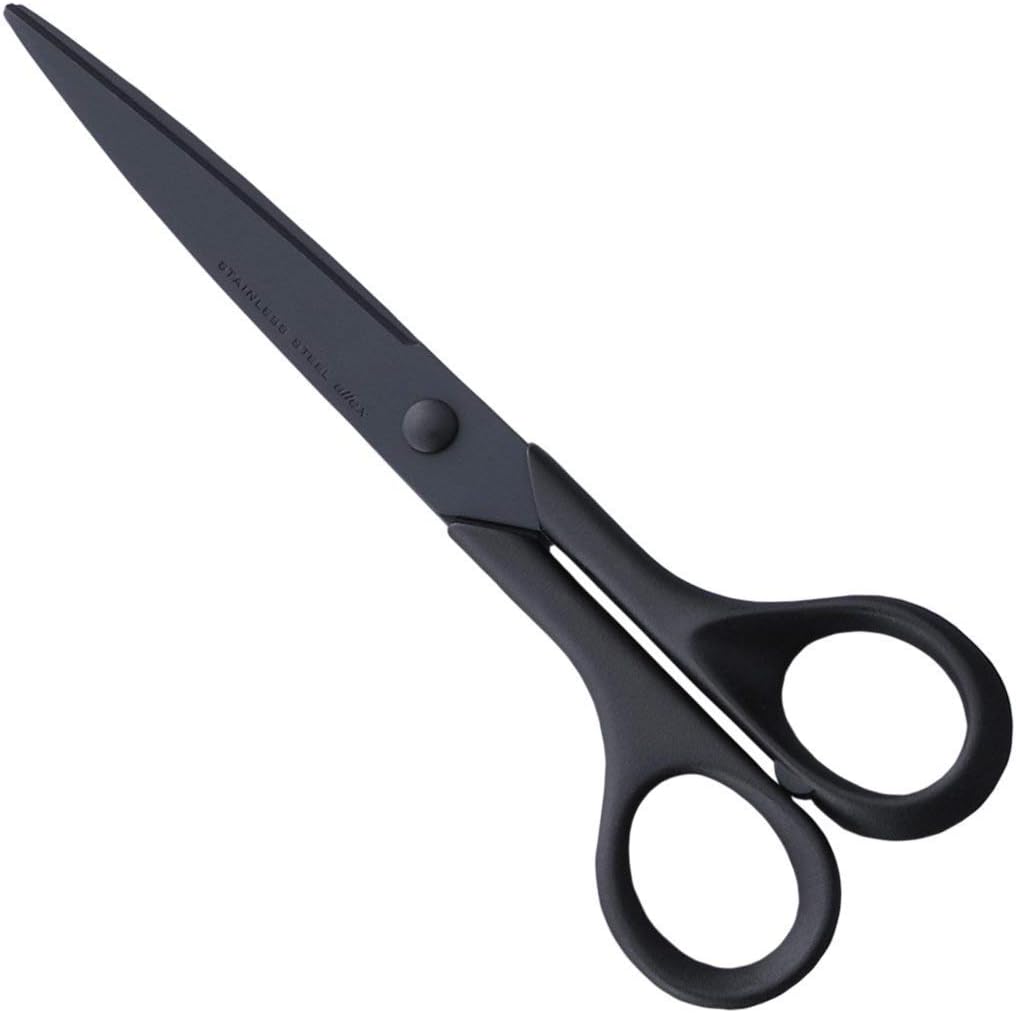 ALLEX Black Scissors All Purpose Sharp Japanese Stainless Steel Blade