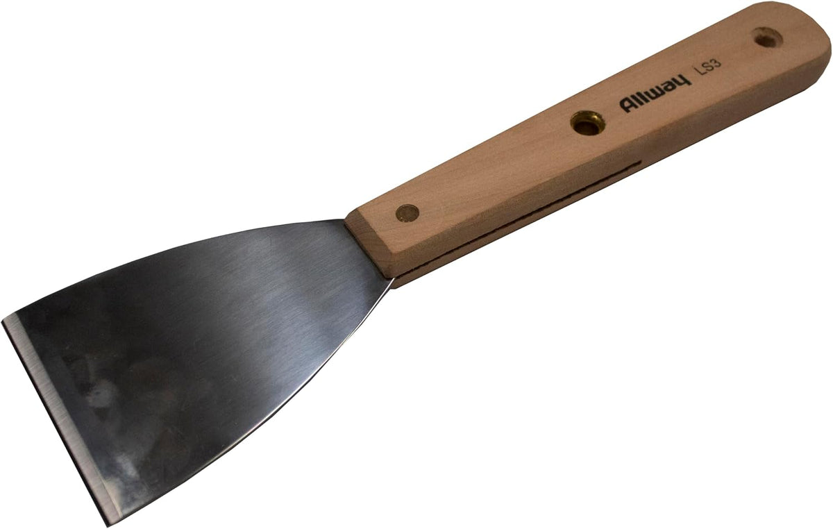 ALLWAY LS3 Long Wood Handle Burn-Off Scraper, 3"