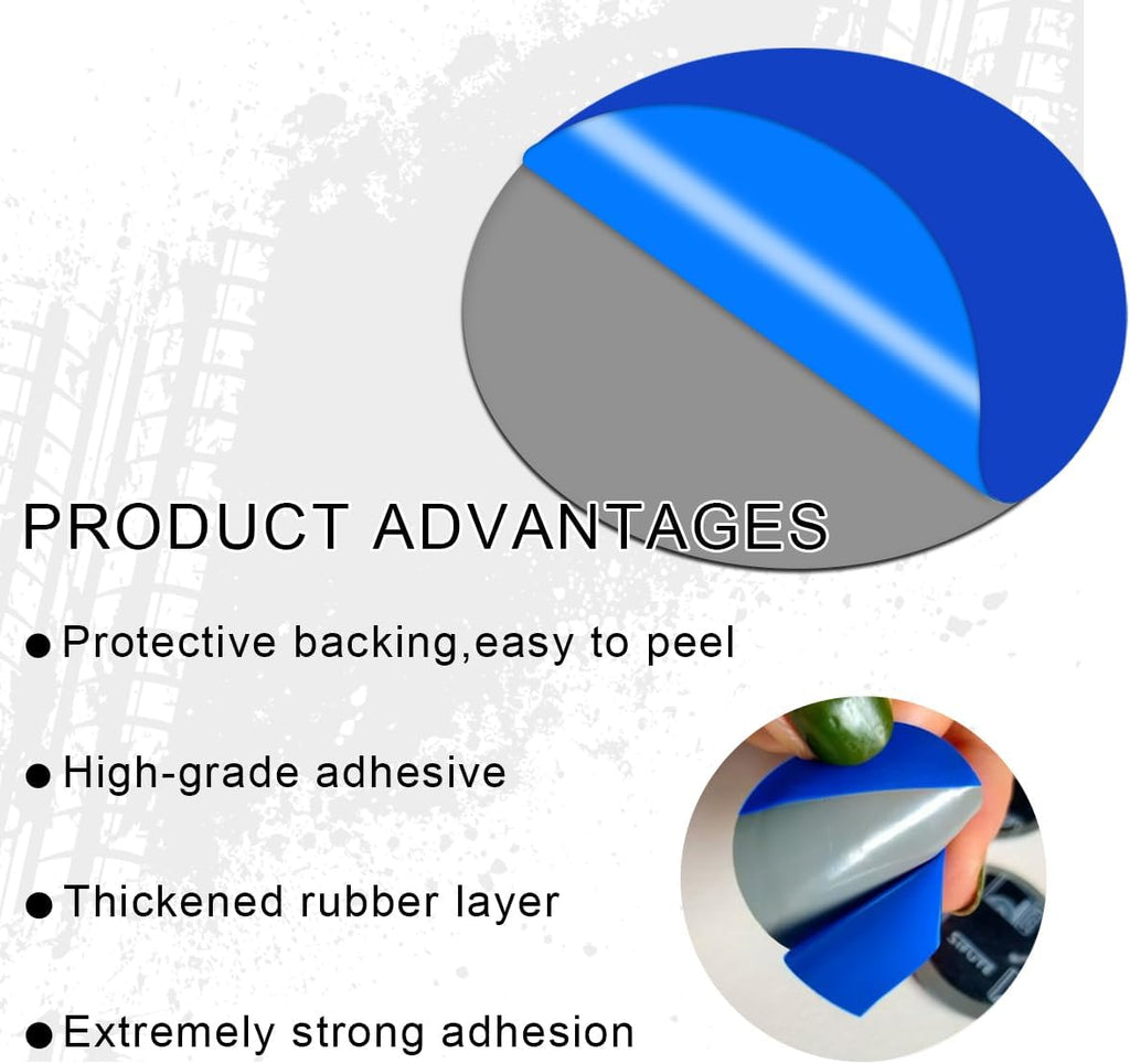 90PCS Tire Repair Patch, 32mm 42mm 58mm Round Tyre Puncture Repair Patch Kit
