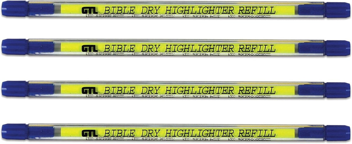 G.T. Luscombe Bible Dry Refill, Colorful Highlighter, No Bleed Through, Study, Journaling