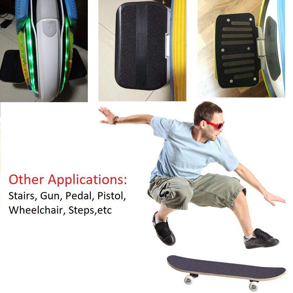 ZUEXT 10.6" x 49.2" Black Skateboard Grip Tape Sheet (125x27cm)