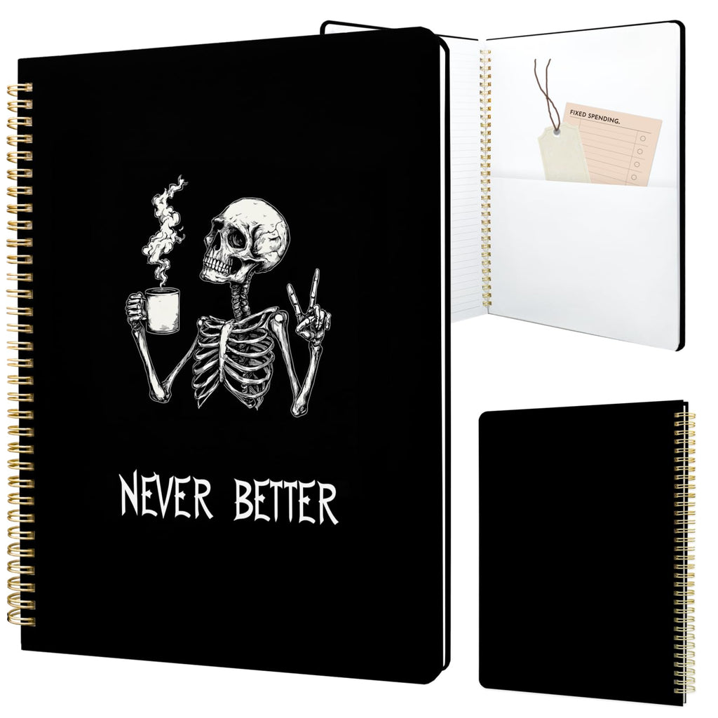 Cute Spiral Notebook 8.5 x 11 Graph Paper Journal A4, Plant Flower