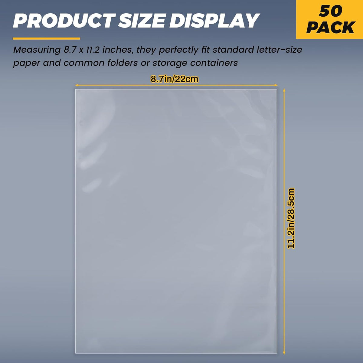 150 Pcs Clear Sheet Protectors No Holes, 8.5" x 11" Page Sleeves Protectors