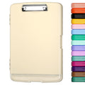 Piasoenc Clipboard with Storage, 8.5 x 11 Clip Board with Pen Holder, Red