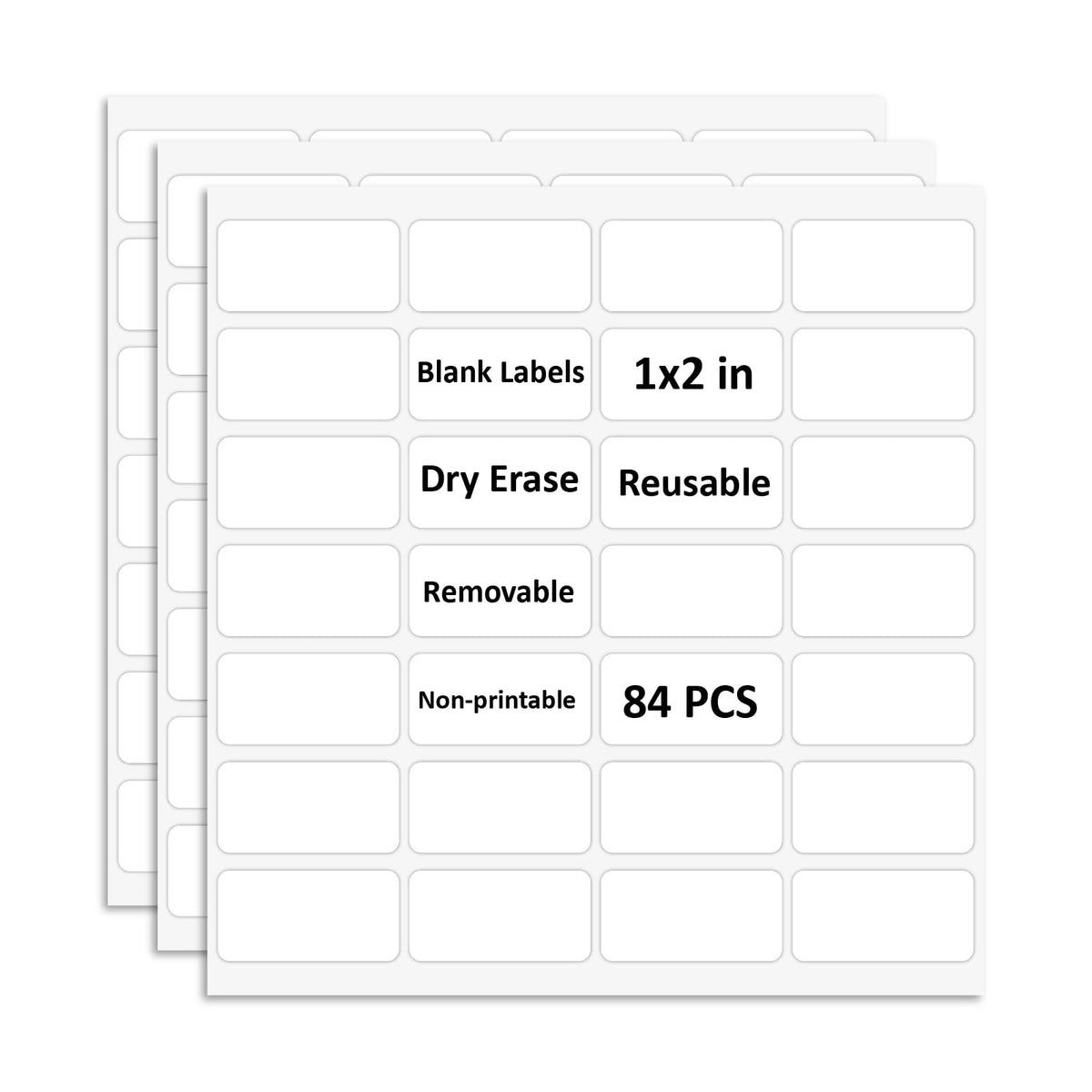 SVNOOC Multi-Use Dry Erase Sticky Notes, Reusable Labels Stickers for Wall Desk Fridge