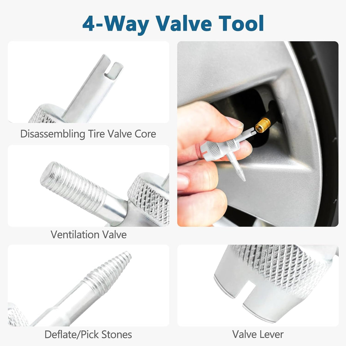 45 PCS Valve Stem Core Removal Replacement Tool Kit