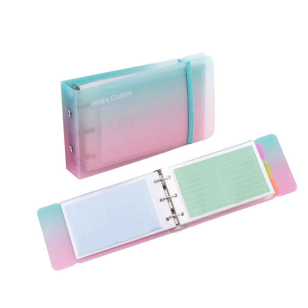 3×5” index card Binder organizer with Plastic pocket Sleeves