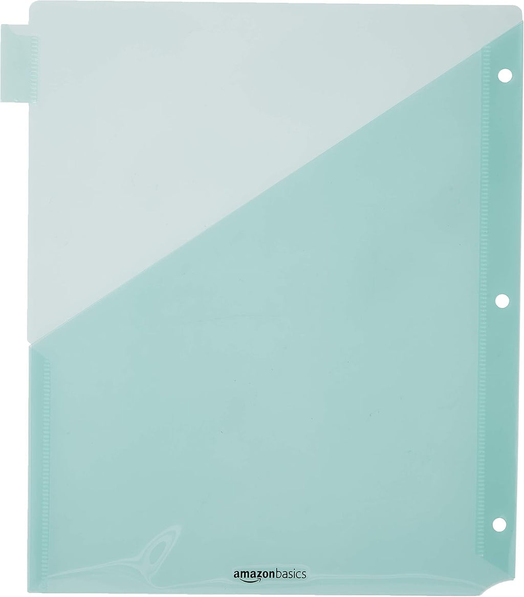 Amazon Basics Tab Dividers for 3 Ring Binder, Two Pocket, Letter Size