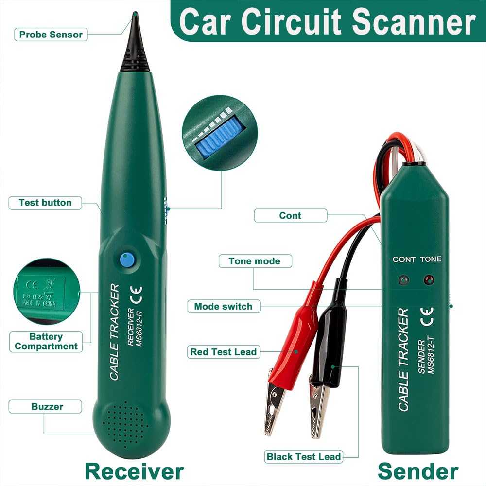 Telephone Phone Line Tester, Dead Circuit Tracer, Continuity Tester Open Finder for Diyer