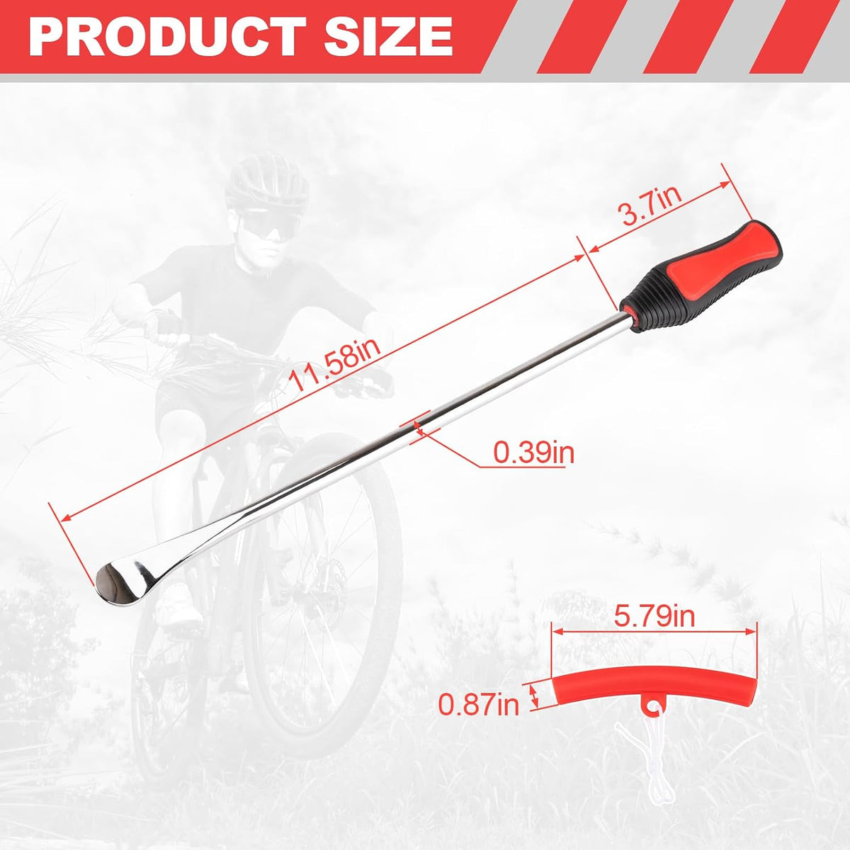15" Tire Spoons Kit, Tire Changing Tool for Motorcycles, Dirt Bikes, Lawn Mowers and More