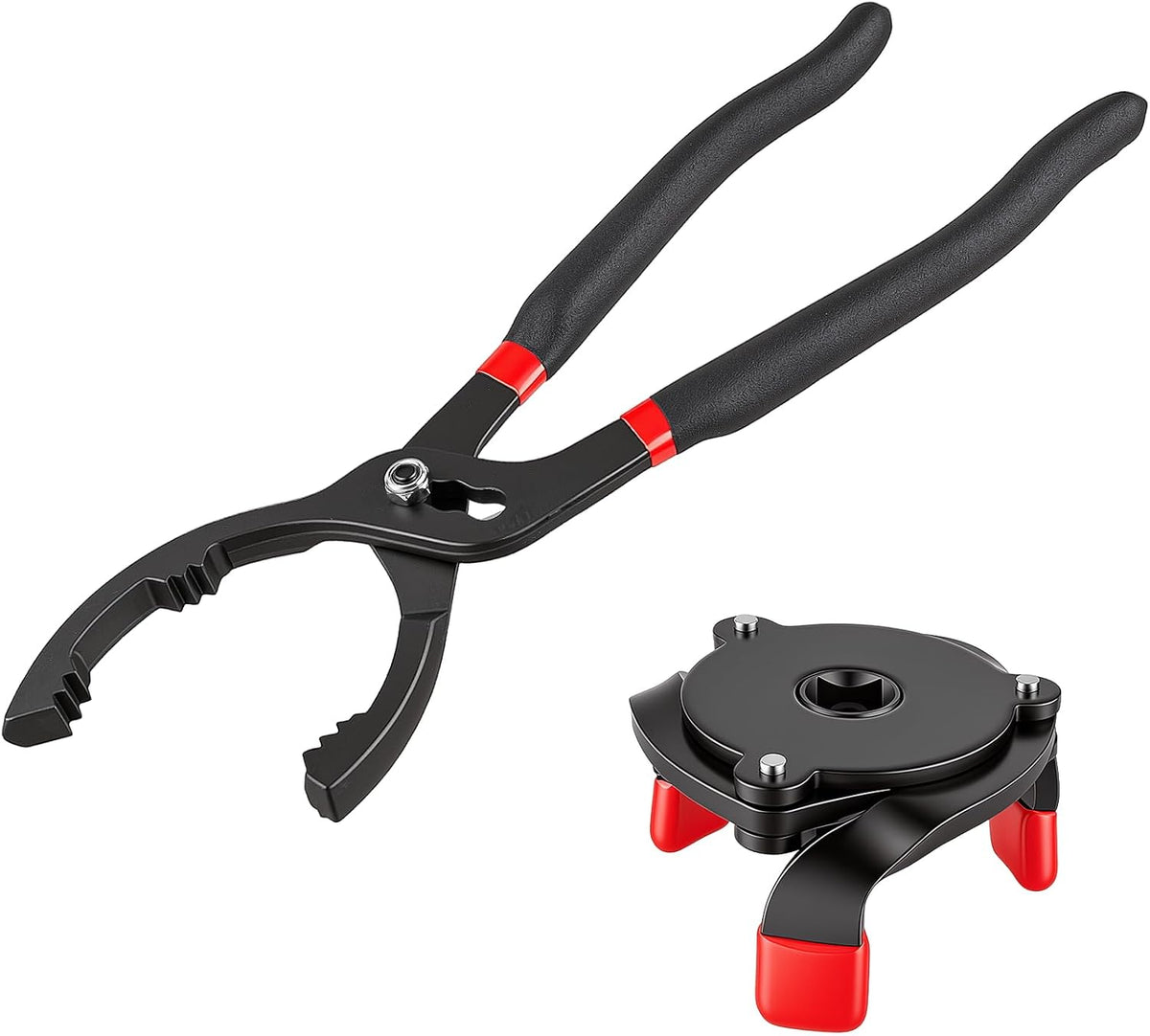 AJulyBee 2PCS Oil Filter Wrench Set, Adjustable Oil Filter Removal Tools