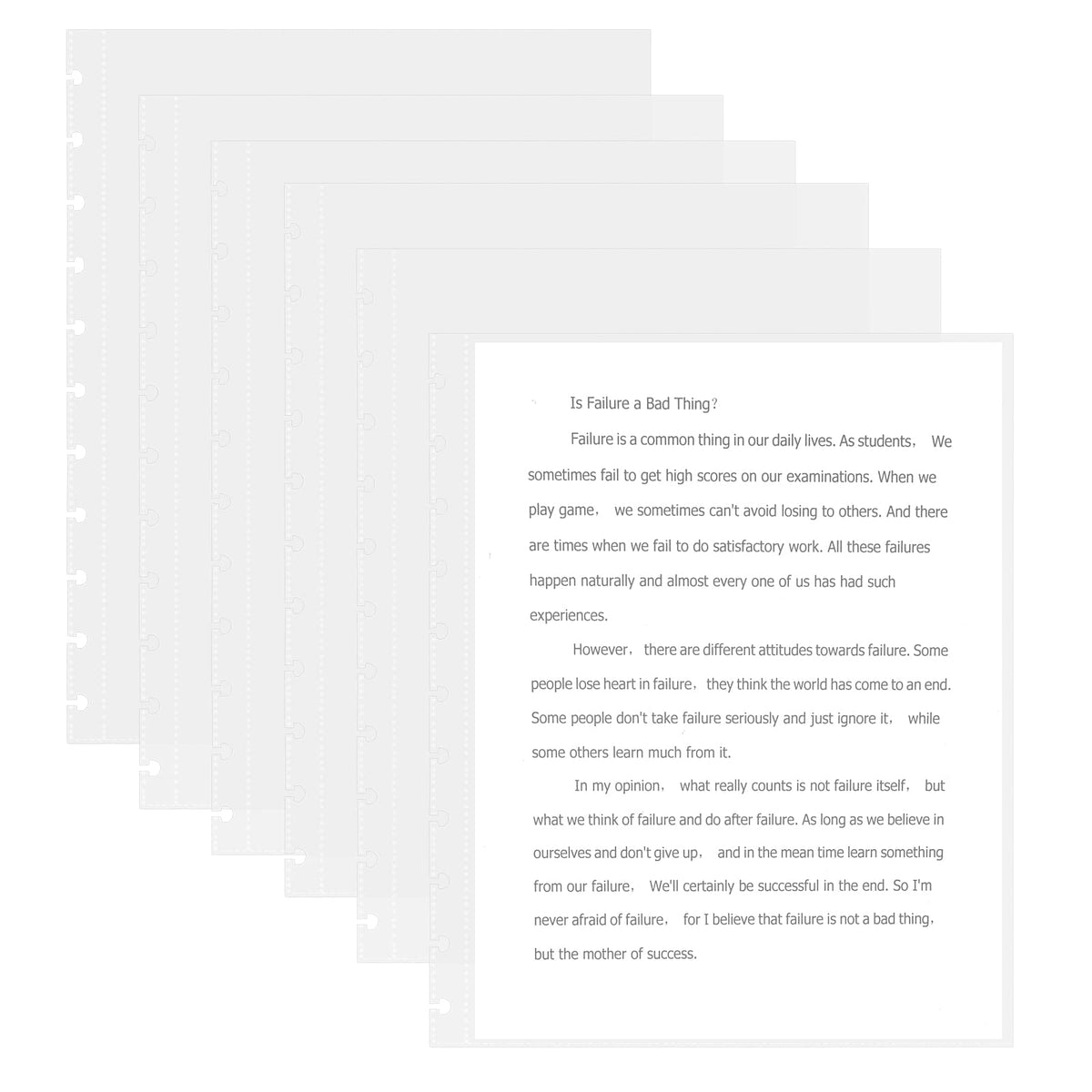 50 Piece Clear Sheet Protectors Page Protectors 8.5 x 11 Clear Binder Sheet Protectors