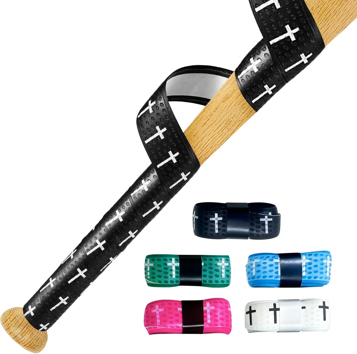 5 Pcs Baseball Bat Grip Tape, Faith Cross Bat Grip Tape