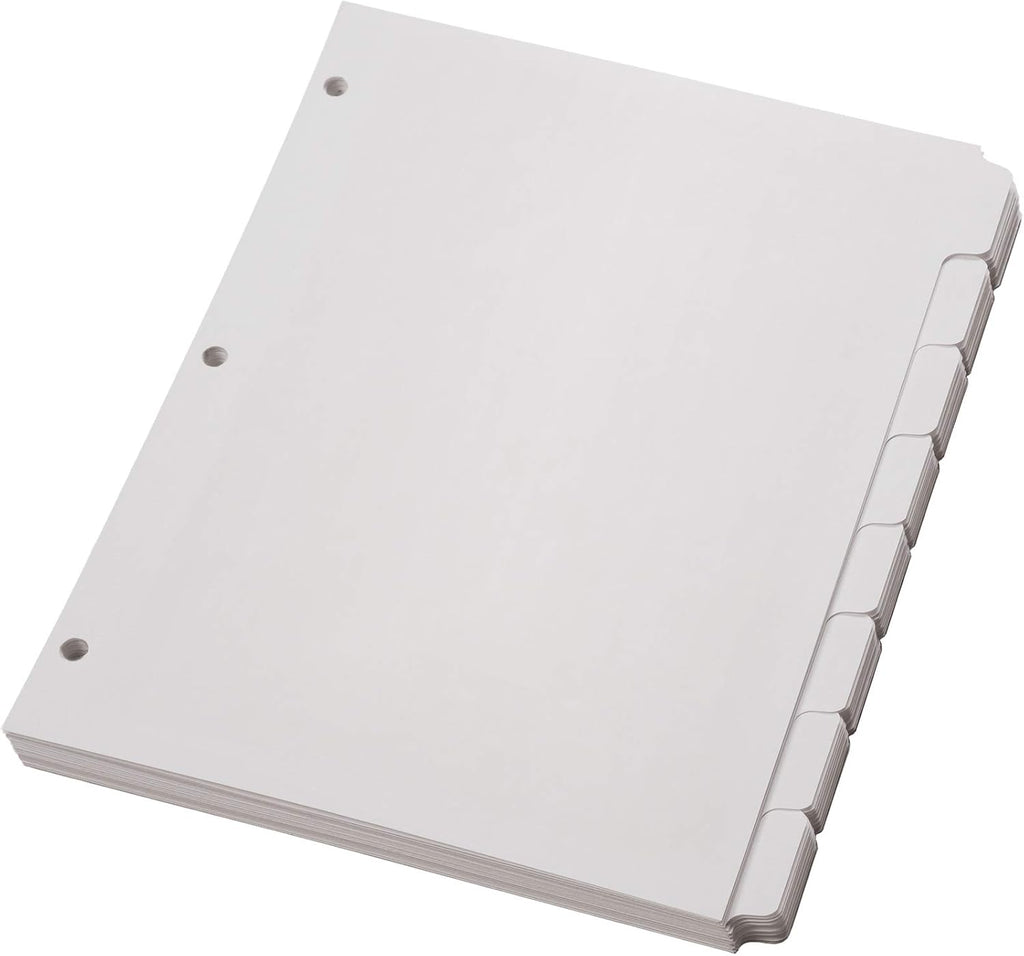 Oxford Binder Dividers for 3 Ring Binders, 10 Pack, 8-Tab Dividers, Write On Tabs