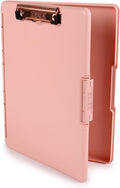 Dexas Slimcase 2 Plastic Clipboard with Storage and Side Opening, Neon Green