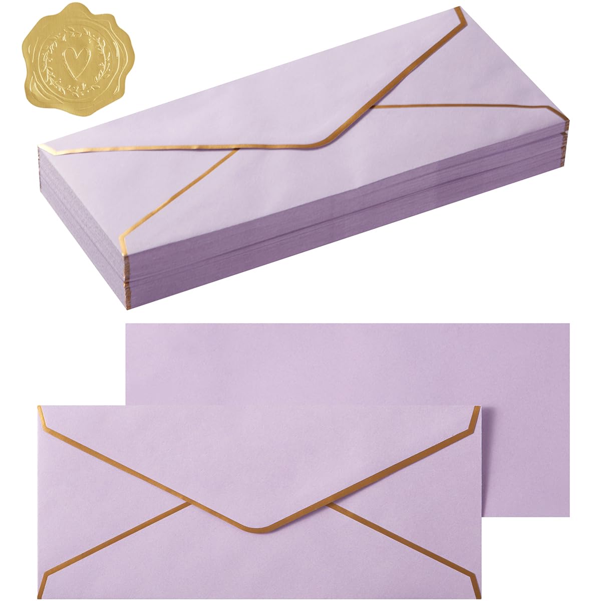 50 Pack #10 Business Envelopes, Light Blue, 4 1/8 x 9 1/2 Inches