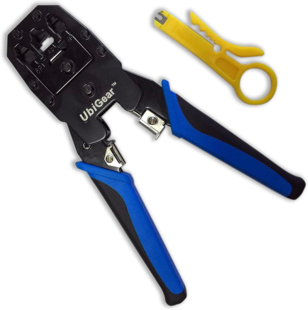 UbiGear® Network/Phone Cable Tester + RJ11/RJ12/RJ22/RJ45 Crimp Crimper +100 RJ45 CAT5