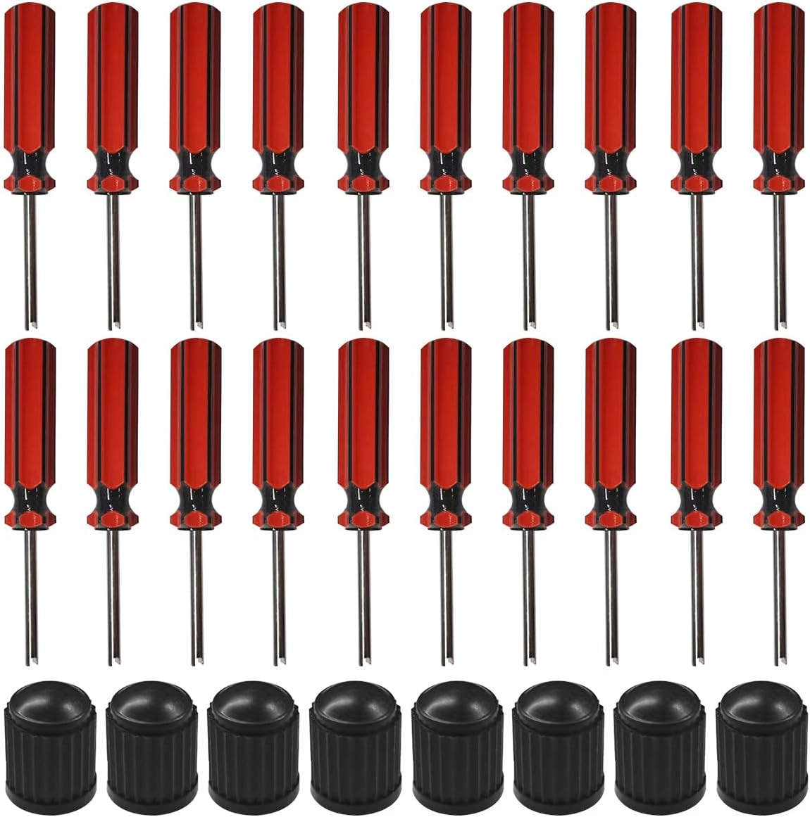 20PCS Car Tire Valve Core Removal Tool, Automotive Wheel Valve Stem Removal Screwdriver