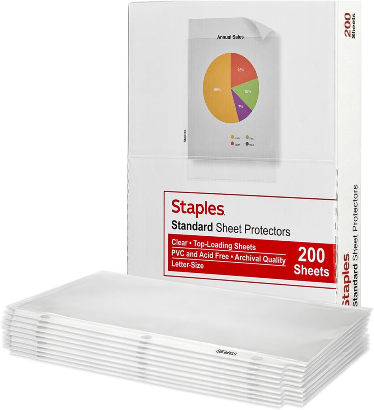 Staples Heavyweight Sheet Protectors, 8.5x11 Inch, Clear, 100-Pack