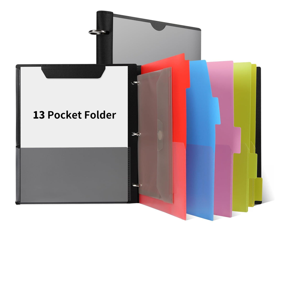 2 Pcs 360° Pivotable Project Organizer Folder, 3 Ring Binder