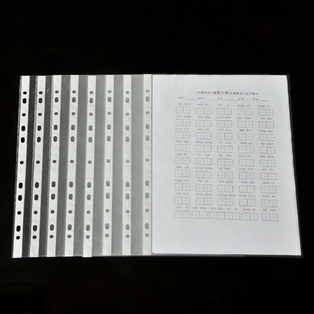 100 Pcs A4 Clear Document Folder, Clear Plastic File Folder Sleeves