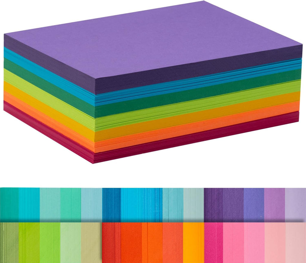 Index Cards 301-Count 3x5 Inch,178GSM Heavyweight Set of 7 Fluorescent Colors Paper