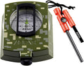 AOFAR Military Compass and Fire Starter AF-4580/381 Lensatic Sighting, Survival Kit