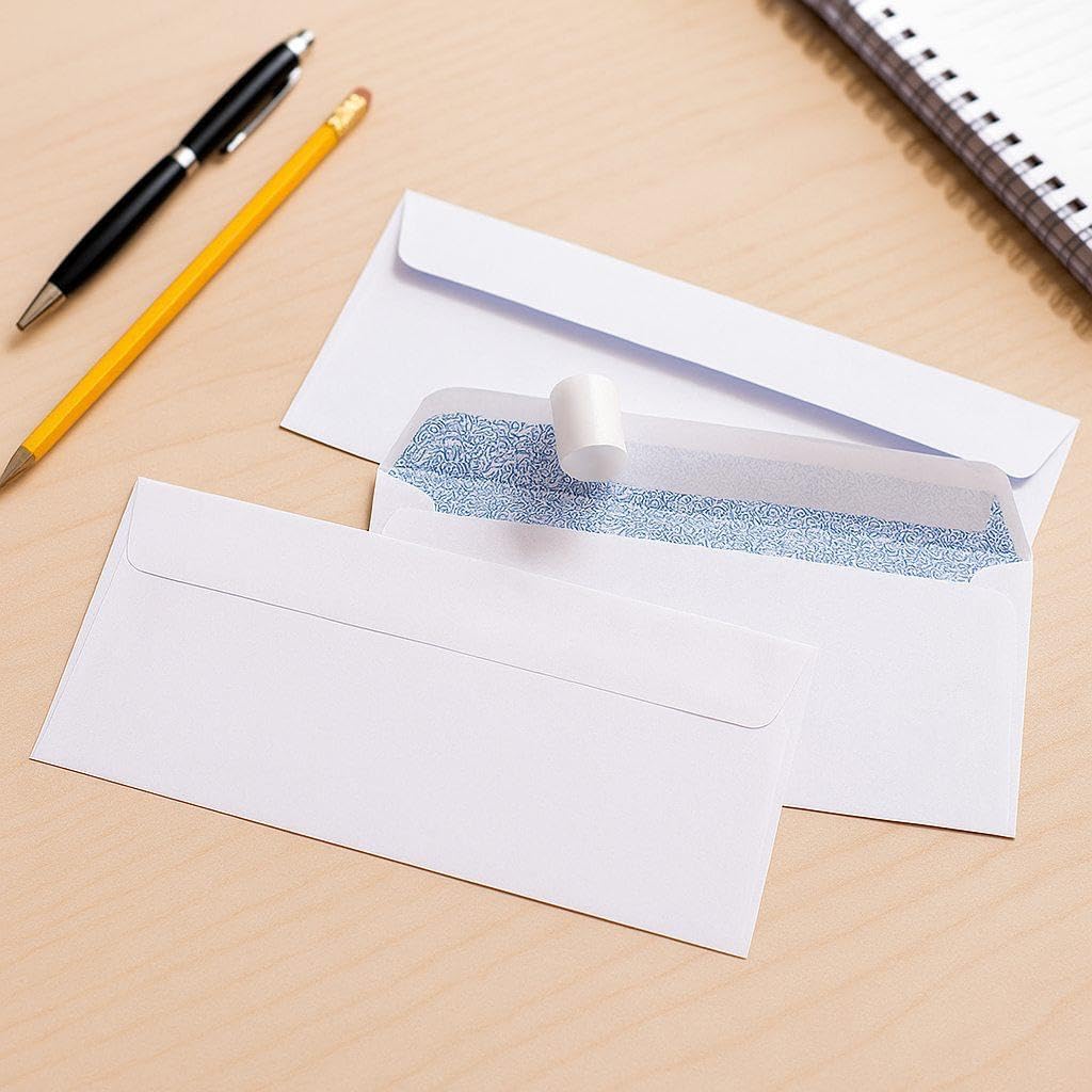 200 - Pack #10 Security Envelopes Self Seal Envelopes 4-1/8" x 9-1/2"