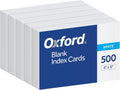 Oxford Index Cards, Index Cards, Blank on Both Sides, White, Cards (40177), 4x6